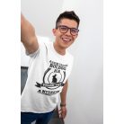 Akkor vagyok boldog, ha velem van a nyuszim férfi póló