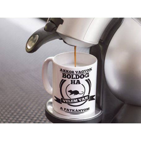 Akkor vagyok boldog, ha velem van a patkányom bögre