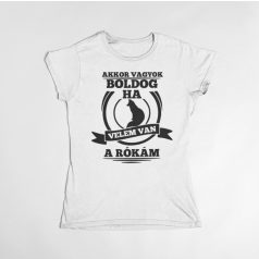 Akkor vagyok boldog, ha velem van a rókám női póló