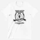 Akkor vagyok boldog, ha velem van a tarantulám férfi póló