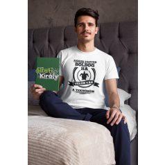 Akkor vagyok boldog, ha velem van a teknősöm férfi póló