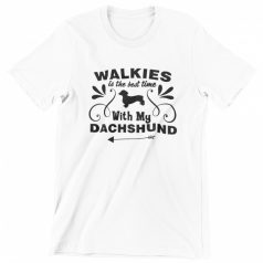 Walkies is the best time with my dachshund férfi póló