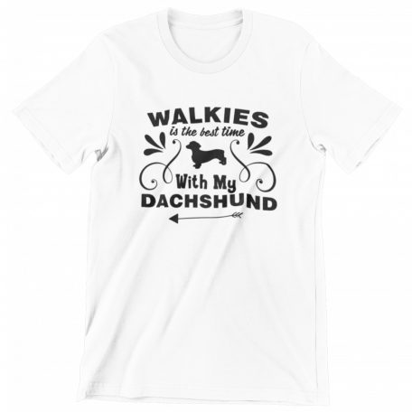 Walkies is the best time with my dachshund férfi póló